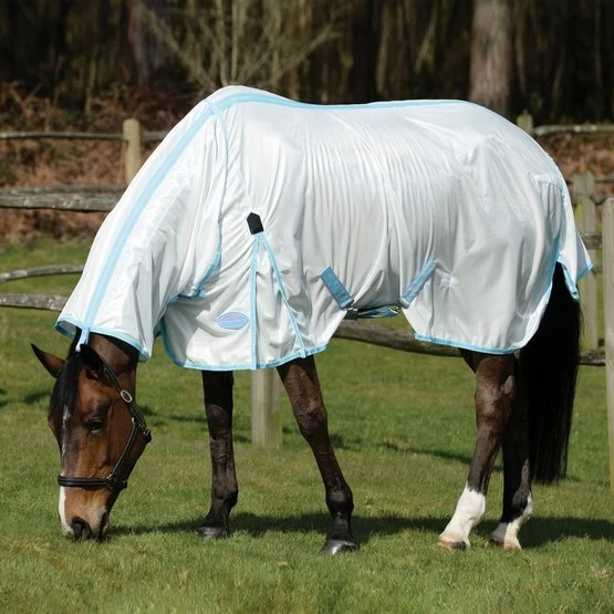 Weatherbeeta Comfitec Essential Mesh II Combo Neck White/Light Blue/Purple – Bild 2