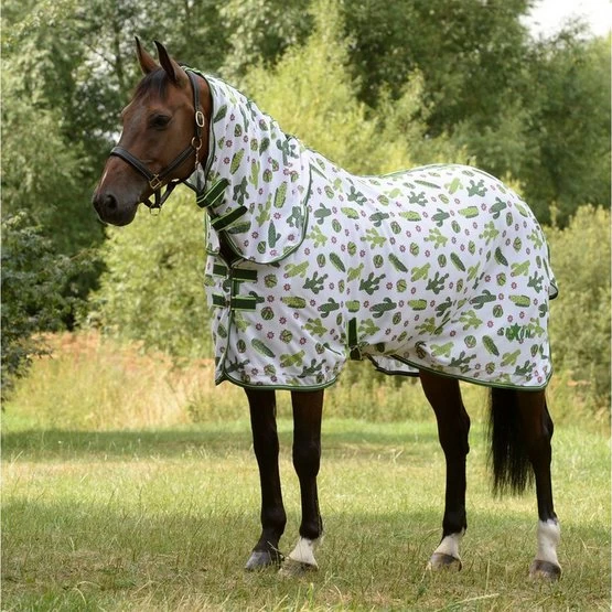 Weatherbeeta Fliegendecke Saxon Mesh Combo Neck Cactus Print