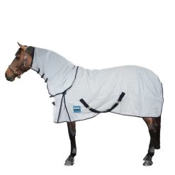 Weatherbeeta Decke Kool Coat Classic With Surcingles III Combo Neck Weiß/Navy