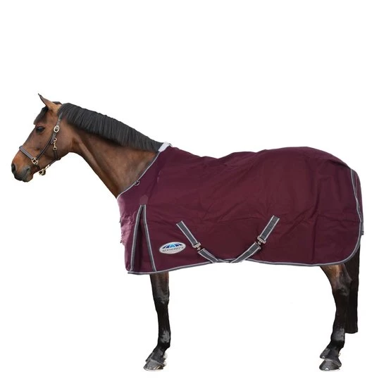 Weatherbeeta Regendecke Comfitec Plus Dynamic II Standard Neck Lite Maroon/Grau/Weiß – Bild 3