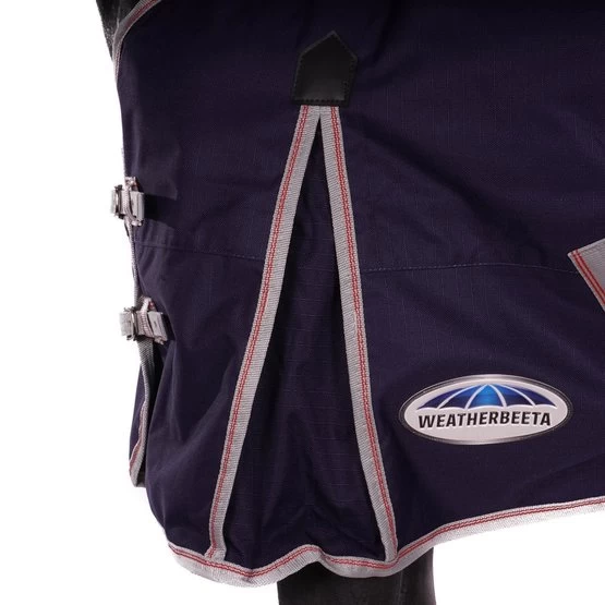Weatherbeeta Lite Plus Turnout Rug Comfitec Essential Standard Neck 50g Navy/Silver/Red – Bild 5