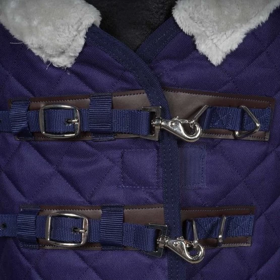 Weatherbeeta Medium Stable Rug Comfitec Deluxe Diamond Quilt Standard Neck 220g Navy – Bild 2