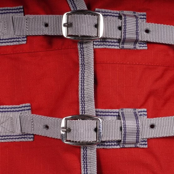 Weatherbeeta Lite Turnout Rug Comfitec Classic Standard Neck 0g Red/Silver/Navy – Bild 2