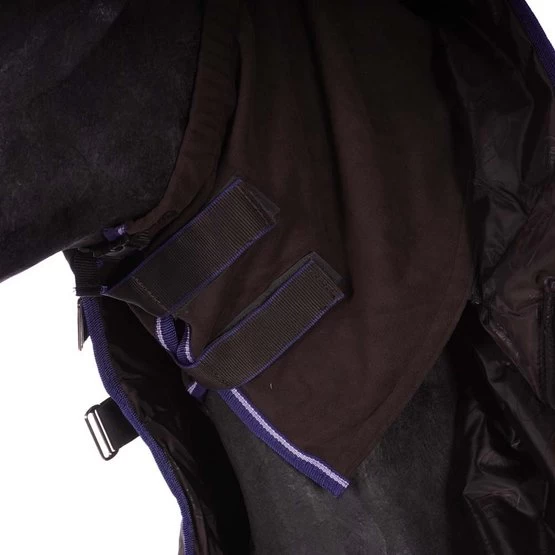 Weatherbeeta Winterdecke Comfitec Ultra Cozi IIDetach-A-Neck 220g Charcoal/Blau/Weiß – Bild 6