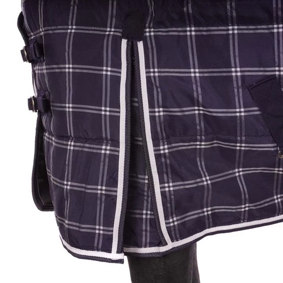 Weatherbeeta Stalldecke Saxon 1200D Stable Standard Neck Medium 200g Navy Plaid – Bild 5