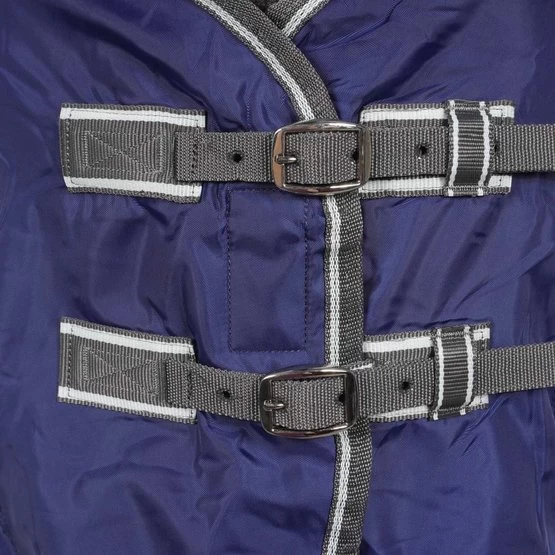 Weatherbeeta Abschwitzdecke Fleece Cooler Standard Neck Dunkelblau/Grau/Weiß – Bild 4