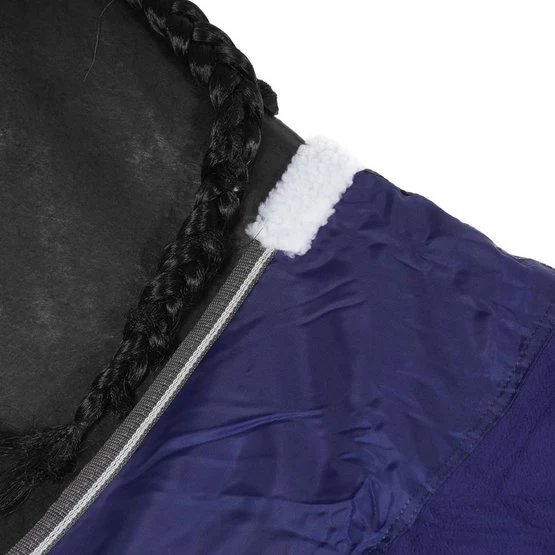 Weatherbeeta Abschwitzdecke Fleece Cooler Standard Neck Dunkelblau/Grau/Weiß – Bild 6