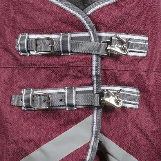 Weatherbeeta Winterdecke Comfitec Plus Dynamic II Detach-A-Neck Medium/Lite Maroon/Grau/Weiß – Bild 4