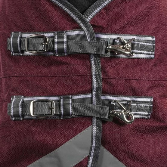 Weatherbeeta Regendecke Comfitec Plus Dynamic II Standard Neck Lite Maroon/Grau/Weiß – Bild 4