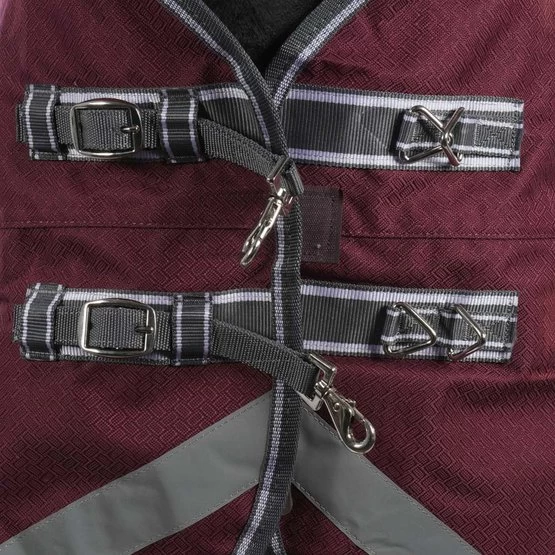 Weatherbeeta Regendecke Comfitec Plus Dynamic II Standard Neck Lite Maroon/Grau/Weiß – Bild 5