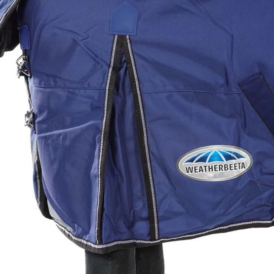 Weatherbeeta Winterdecke Comfitec Ultra Tough II Detach-A-Neck Medium 1680D 100g Blau/Charcoal/Weiß – Bild 8