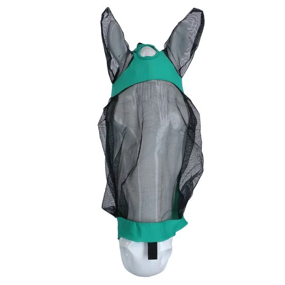 Weatherbeeta Fliegenmaske Deluxe Stretch Mit Ohren Türkis Schwarz – Bild 2