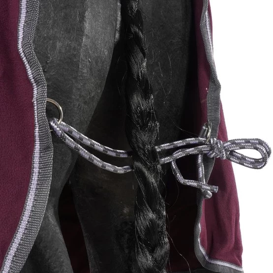 Weatherbeeta Fleecedecke Cooler Combo Neck Maroon/Grau/Weiß – Bild 8