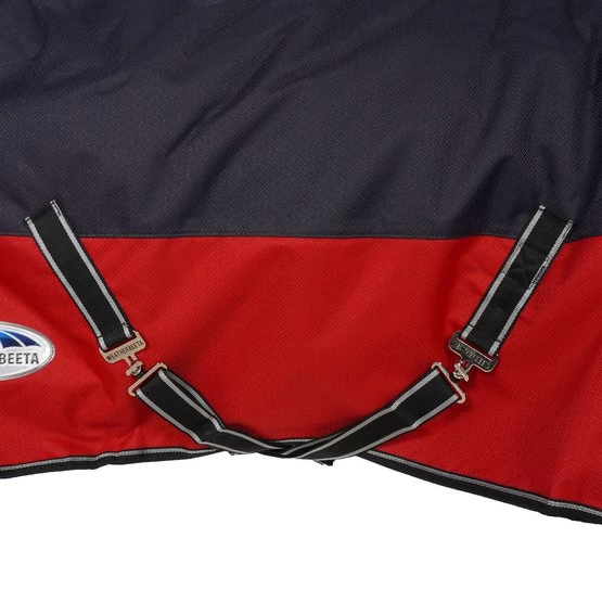 Weatherbeeta Winterdecke Comfitec Plus Dynamic II Detach-A-Neck Medium Schwarz/Rot/Silber – Bild 7