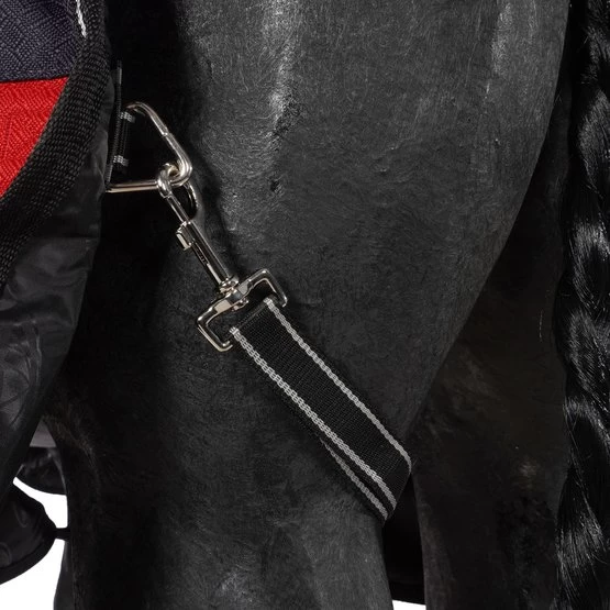 Weatherbeeta Winterdecke Comfitec Plus Dynamic II Detach-A-Neck Medium Schwarz/Rot/Silber – Bild 10