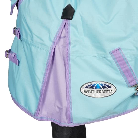 Weatherbeeta Regendecke Comfitec Classic Combo Neck Lite Hellblau/Lila – Bild 6