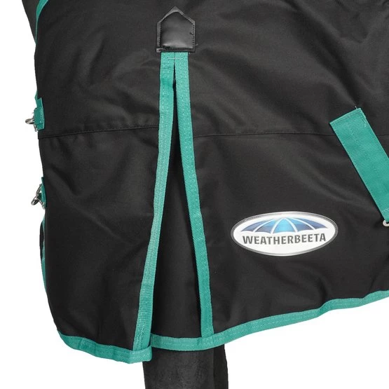 Weatherbeeta Regendecke Standard Neck Lite Plus 900d Black/Bottle Green 105/155 – Bild 6