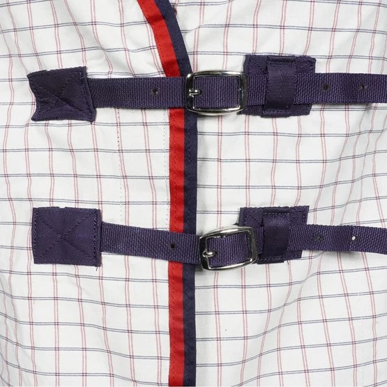 Weatherbeeta Sommerdecke Lite III Combo Neck Weiß/Blau/Rot – Bild 3