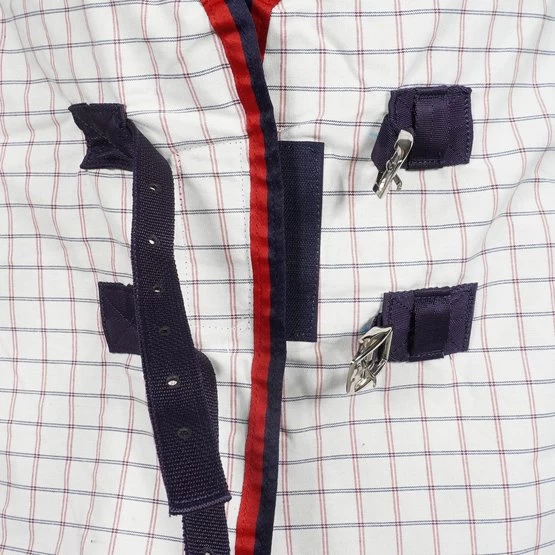 Weatherbeeta Sommerdecke Lite III Combo Neck Weiß/Blau/Rot – Bild 4