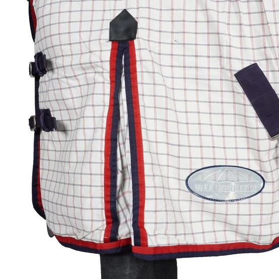 Weatherbeeta Sommerdecke Lite III Combo Neck Weiß/Blau/Rot – Bild 7