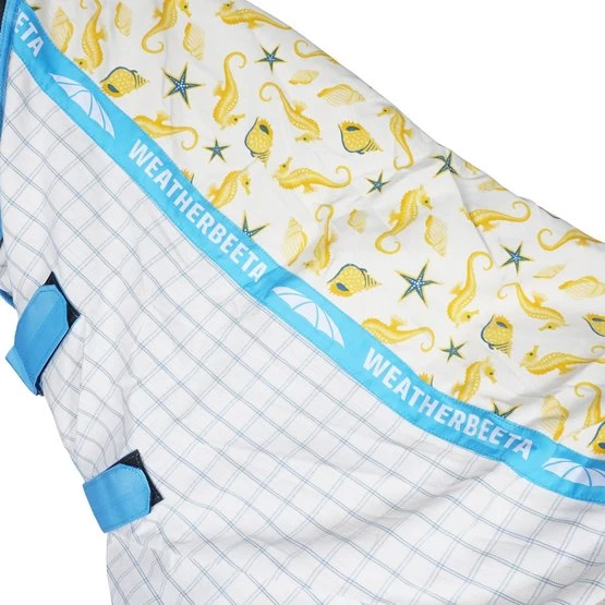 Weatherbeeta Sommerdecke Lite III Combo Neck Weiß/Blau/Rot – Bild 18