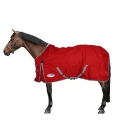 Weatherbeeta Medium Turnout Rug Comfitec Classic Standard Neck 220g Red/Silver/Navy 140/190