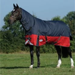 Weatherbeeta Comfitec Plus Dynamic II Combo Neck Medium Schwarz/Rot/Silber 95/145