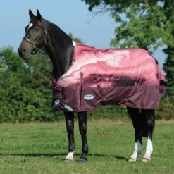 Weatherbeeta Decke Swirl Marble Comfitec Plus Dynamic II Standard Neck Medium Burgunderrot 105/155