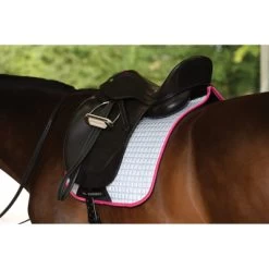 Weatherbeeta Schabracke Reflective Prime Dressur Silber/Rosa Pony
