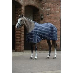 Weatherbeeta Decke Saxon 1200D PP Stable Standard Neck Medium Navy Plaid 95/145