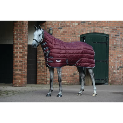 Weatherbeeta Comfitec 210D Channel Quilt Combo Neck Medium Maroon/Grau/Weiß 155/205