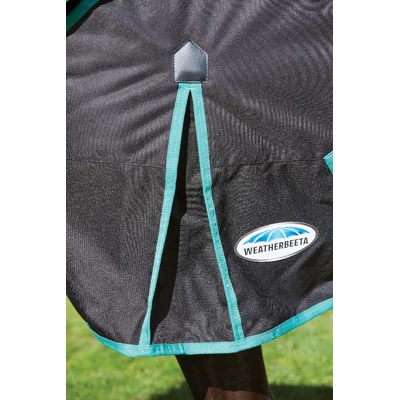 Weatherbeeta Winterdecke Green Tec 900D Detach A Neck Lite Plus 50g Schwarz/Grün 135/185 – Bild 3