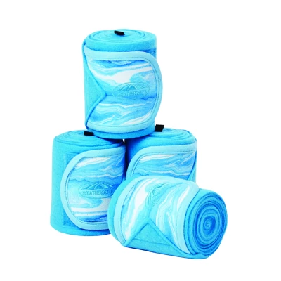 Weatherbeeta Bandagen Fleece Swirl Marble 4 Stück Türkis 3.5M