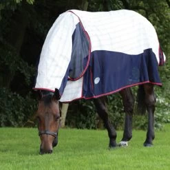 Weatherbeeta Breeze With Surcingle II I Combo Neck Weiß/Blau/Rot 140/190