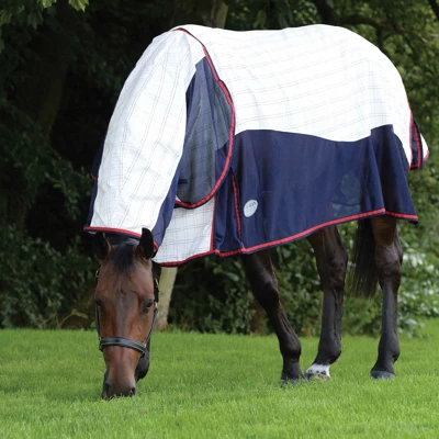 Weatherbeeta Breeze With Surcingle II I Combo Neck Weiß/Blau/Rot 140/190