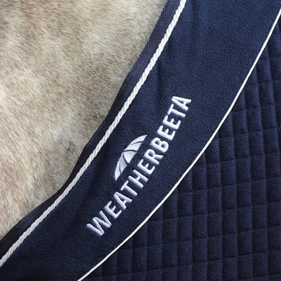 Weatherbeeta Decke Thermocell Cooler Standard Neck Navy/Weiß 150/200 – Bild 3
