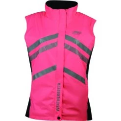 Weatherbeeta Weste Reflective HiVis Leicht Wasserdicht Rosa