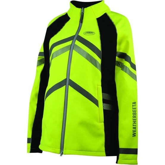 Weatherbeeta Jacke Reflective HiVis Softshell Fleece Gefüttert Für Kinder Gelb