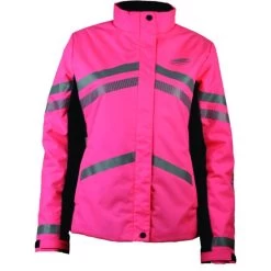 Weatherbeeta Jacke Reflective HiVis Wattiert Wasserdicht Rosa