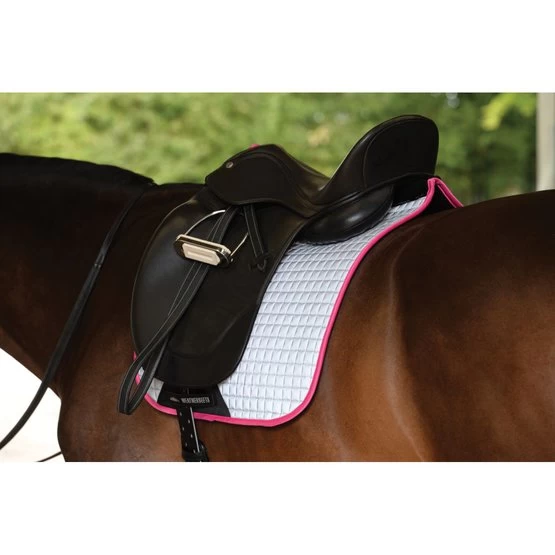 Weatherbeeta Schabracke Reflective Prime Dressur Silber/Rosa Warmblut