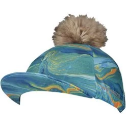 Weatherbeeta Hut Seide Swirl Blau/Orange One Size