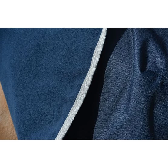 Weatherbeeta Ausreitdecke Essential Fleece Lined Quarter Navy/Silber/Rot – Bild 3
