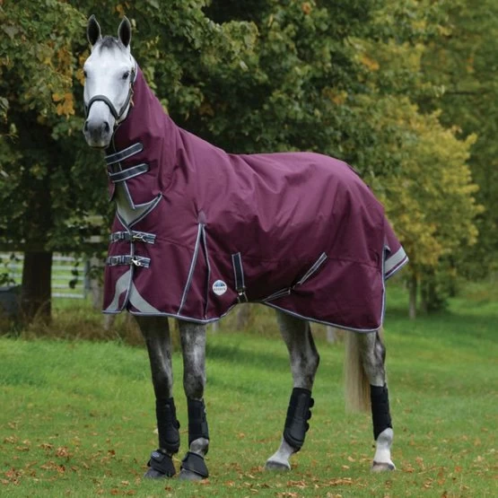 Weatherbeeta Regendecke Comfitec Plus Dynamic II Combo Neck Lite Grün/Grau/Rot – Bild 12