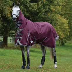 Weatherbeeta Regendecke Comfitec Plus Dynamic II Combo Neck Lite Maroon/Grau/Weiß