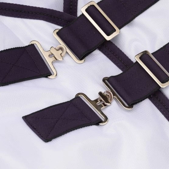 Weatherbeeta Fliegendecke Comfitec Essential Mesh Neck Weiß/Lila/Schwarz 115cm – Bild 5