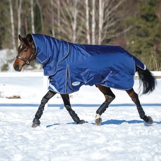 Weatherbeeta Winterdecke Comfitec Ultra Tough II Detach-A-Neck Medium 1680D 100g Blau/Charcoal/Weiß